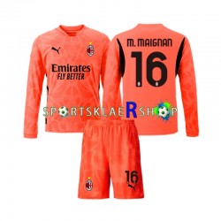 AC Milan drakt Mike Maignan 16 Keeper Fjerdetrøye Lang erm 2024-2025 , Barnesett AC Milan drakt Mike Maignan 16 Keeper Fjerdetrøye Lang erm 2024-2025 , Barnesett