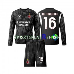 AC Milan drakt Mike Maignan 16 Keeper Hjemmetrøye Lang erm 2024-2025 Svart , Barnesett AC Milan drakt Mike Maignan 16 Keeper Hjemmetrøye Lang erm 2024-2025 Svart , Barnesett