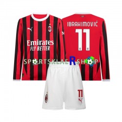 AC Milan drakt Ibrahimovic 11 Hjemmetrøye Lang erm 2024-2025 , Barnesett AC Milan drakt Ibrahimovic 11 Hjemmetrøye Lang erm 2024-2025 , Barnesett