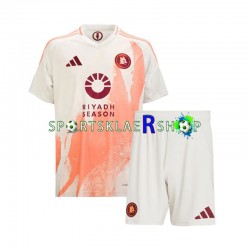 AS Roma drakt Bortetrøye Kort erm 2024-2025 , Barnesett AS Roma drakt Bortetrøye Kort erm 2024-2025 , Barnesett