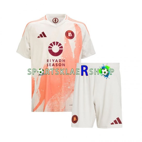 AS Roma drakt Bortetrøye Kort erm 2024-2025 , Barnesett