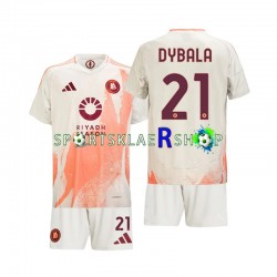 AS Roma drakt Paulo Dybala 21 Bortetrøye Kort erm 2024-2025 , Barnesett