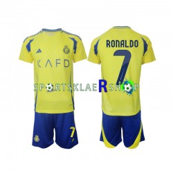 drakt Al Nassr Cristiano Ronaldo 7 Hjemmetrøye Kort erm 2024-2025 , Barnesett