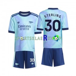 Arsenal drakt Sterling 30 Tredjetrøye Kort erm 2024-2025 , Barnesett