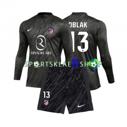 Atlético Madrid drakt Jan Oblak 13 Keeper Hjemmetrøye Lang erm 2024-2025 , Barnesett