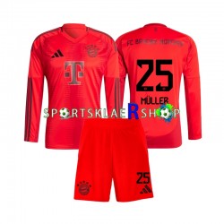 FC Bayern München drakt Thomas Muller 25 Hjemmetrøye Lang erm 2024-2025 , Barnesett
