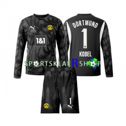 Borussia Dortmund drakt Gregor Kobel 1 Keeper Fjerdetrøye Lang erm 2024-2025 , Barnesett