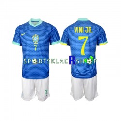 Brasil drakt VINI JR 7 Bortetrøye Kort erm 2024 , Barnesett