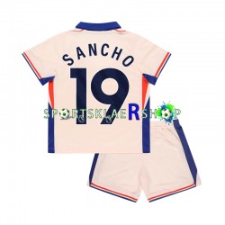 Chelsea drakt Jadon Sancho 19 Bortetrøye Kort erm 2024-2025 , Barnesett