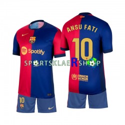 FC Barcelona drakt Ansu Fati 10 Hjemmetrøye Kort erm 2024-2025 , Barnesett