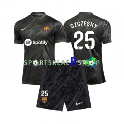 FC Barcelona drakt Wojciech Szczesny 25 Keeper Bortetrøye Kort erm 2024-2025 , Barnesett FC Barcelona drakt Wojciech Szczesny 25 Keeper Bortetrøye Kort erm 2024-2025 , Barnesett