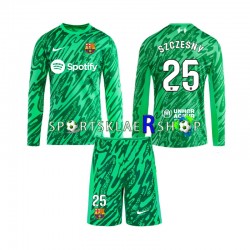 FC Barcelona drakt Wojciech Szczesny 25 Keeper Hjemmetrøye Lang erm 2024-2025 , Barnesett FC Barcelona drakt Wojciech Szczesny 25 Keeper Hjemmetrøye Lang erm 2024-2025 , Barnesett