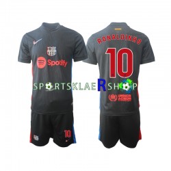 FC Barcelona drakt Ronaldinho 10 Bortetrøye Kort erm 2024-2025 , Barnesett FC Barcelona drakt Ronaldinho 10 Bortetrøye Kort erm 2024-2025 , Barnesett