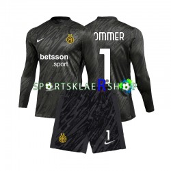 Inter Milan drakt Yann Sommer 1 Keeper Tredjetrøye Lang erm 2024-2025 , Barnesett