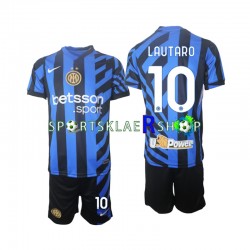 Inter Milan drakt Lautaro 10 Hjemmetrøye Kort erm 2024-2025 , Barnesett