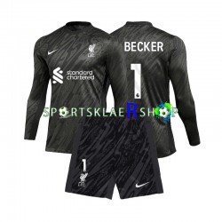Liverpool drakt Alisson Becker 1 Keeper Hjemmetrøye Lang erm 2024-2025 , Barnesett