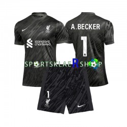 Liverpool drakt Alisson Becker 1 Keeper Hjemmetrøye Kort erm 2024-2025 , Barnesett