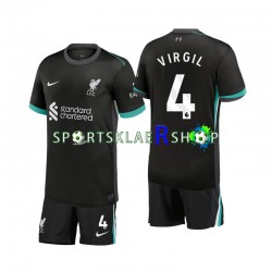 Liverpool drakt Virgil 4 Bortetrøye Kort erm 2024-2025 , Barnesett