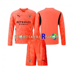 Manchester City drakt Keeper Bortetrøye Lang erm 2024-2025 , Barnesett