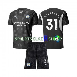 Manchester City drakt Ederson Moraes 31 Keeper Fjerdetrøye Kort erm 2024-2025 , Barnesett