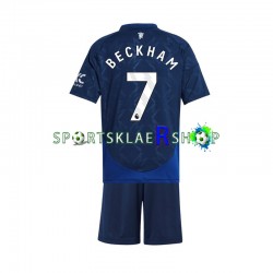 Manchester Utd drakt Beckham 7 Bortetrøye Kort erm 2024-2025 , Barnesett