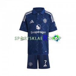 Manchester Utd drakt Beckham 7 Bortetrøye Kort erm 2024-2025 , Barnesett
