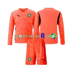 Marokko drakt Keeper Hjemmetrøye Lang erm 2024 , Barnesett