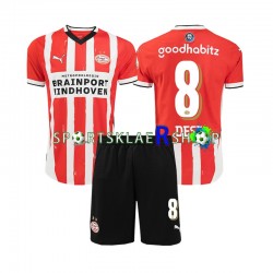 PSV Eindhoven drakt Sergino Dest 8 Hjemmetrøye Kort erm 2024-2025 , Barnesett