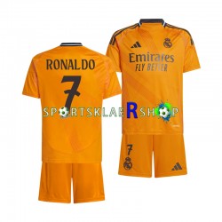 Real Madrid drakt Cristiano Ronaldo 7 Bortetrøye Kort erm 2024-2025 , Barnesett