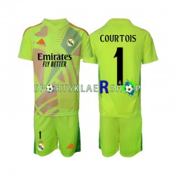 Real Madrid drakt COURTOIS 1 Keeper Fjerdetrøye Kort erm 2024-2025 , Barnesett