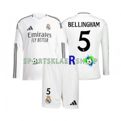 Real Madrid drakt Jude Bellingham 5 Hjemmetrøye Lang erm 2024-2025 , Barnesett