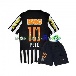 drakt Santos PELE 10 -2012 Retro Bortetrøye Kort erm 2011 , Barnesett