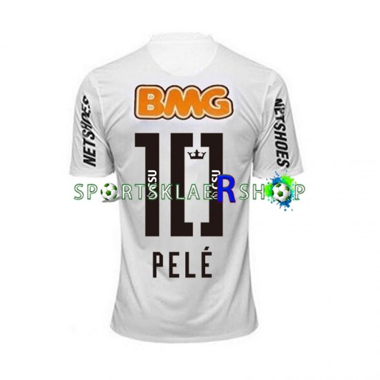 drakt Santos PELE 10 -2012 Retro Hjemmetrøye Kort erm 2011 , Herre