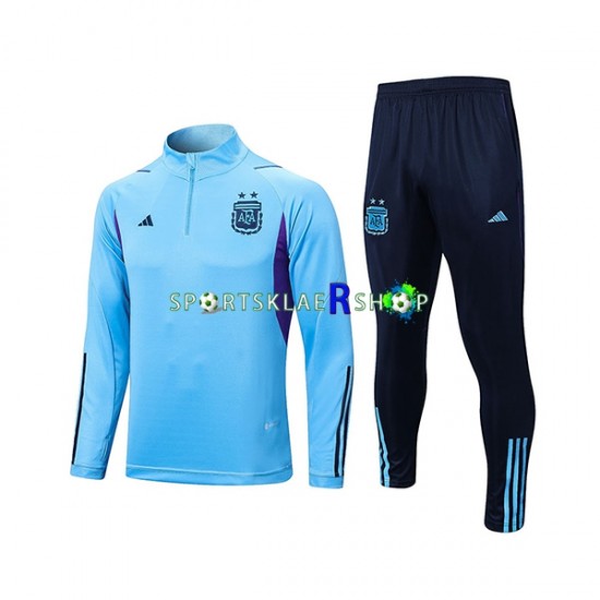 Argentina 2022-23 Blå Trenings Collegegenser Set SKU002