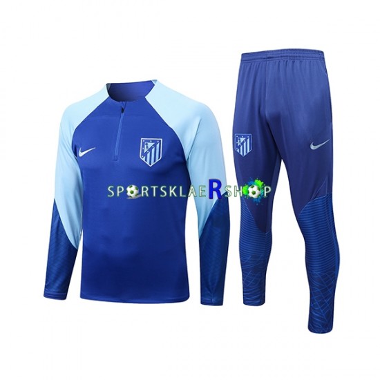 Atlético Madrid 2022-23 Blå Trenings Collegegenser Set SKU001