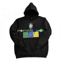 Brasil 2022-23 Svart Kul Hettegenser med Mønster , Herre