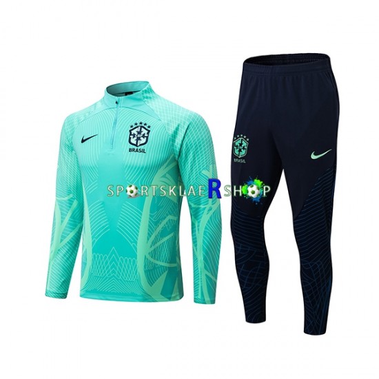 Brasil 2022-23 Grønn Trenings Collegegenser Set