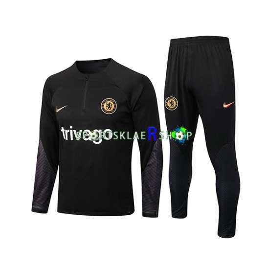 Chelsea 2022-23 Svart Trenings Collegegenser Set