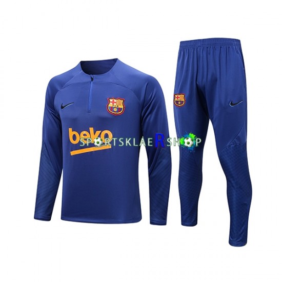 FC Barcelona 2022-23 Blå Trenings Collegegenser Set