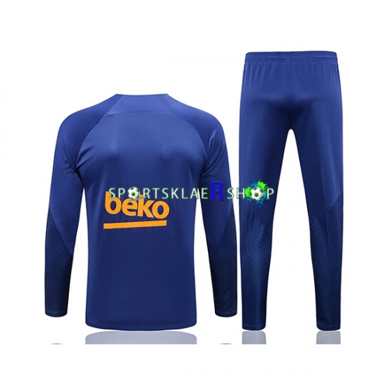 FC Barcelona 2022-23 Blå Trenings Collegegenser Set