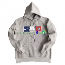 Frankrike 2022-23 Grå Kul Hettegenser med Mønster , Herre