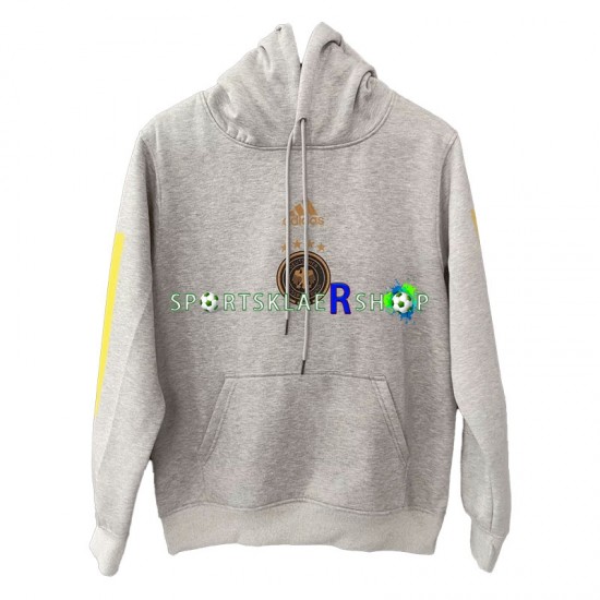 Tyskland 2022-23 Grå Kul Hettegenser med Mønster , Herre