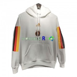 Tyskland 2022-23 Hvit Kul Hettegenser med Mønster , Herre