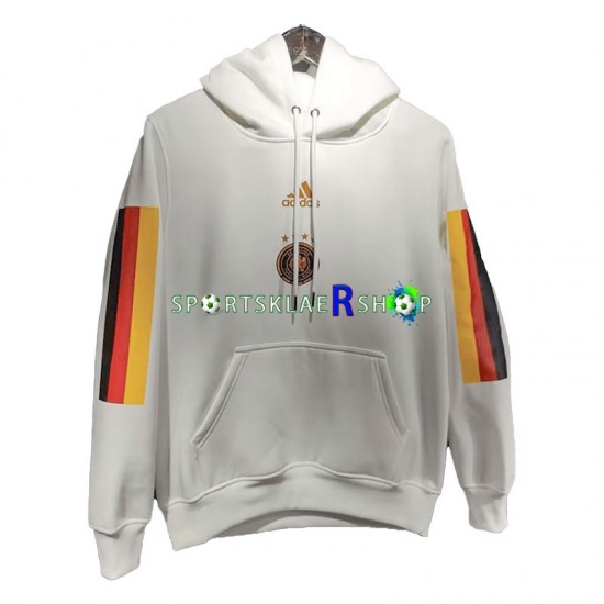 Tyskland 2022-23 Hvit Kul Hettegenser med Mønster , Herre