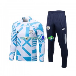 Manchester City 2022-23 Hvit Trenings Collegegenser Set