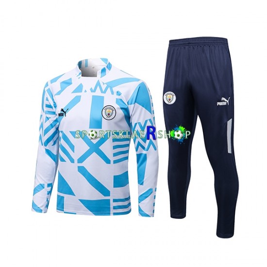 Manchester City 2022-23 Hvit Trenings Collegegenser Set