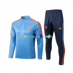 Manchester Utd 2022-23 Blå Trenings Collegegenser Set SKU002