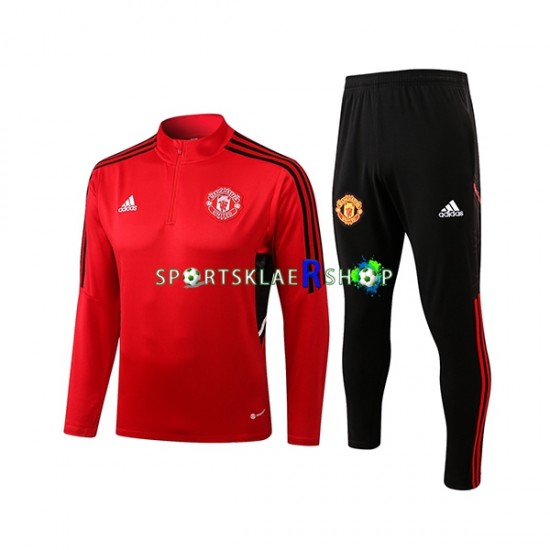 Manchester Utd 2022-23 Rød Trenings Collegegenser Set