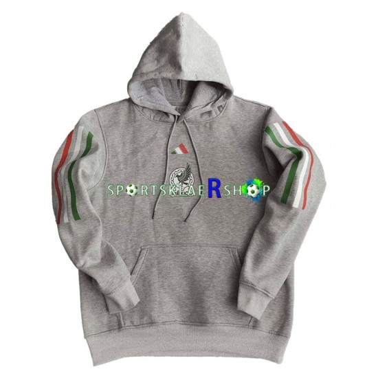 Mexico 2022-23 Grå Kul Hettegenser med Mønster , Herre