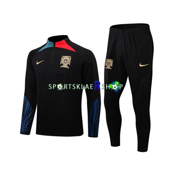 Portugal 2022-23 Svart Trenings Collegegenser Set